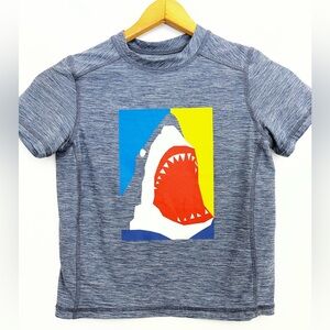 Hanna Andersson Shark Rash Guard Graphic Tee Boys Swim Shirt UPF Quick Dry